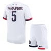 Conjunto (Camiseta+Pantalón Corto) Paris Saint-Germain Marquinhos 5 Segunda Equipación 2024-25 - Niño